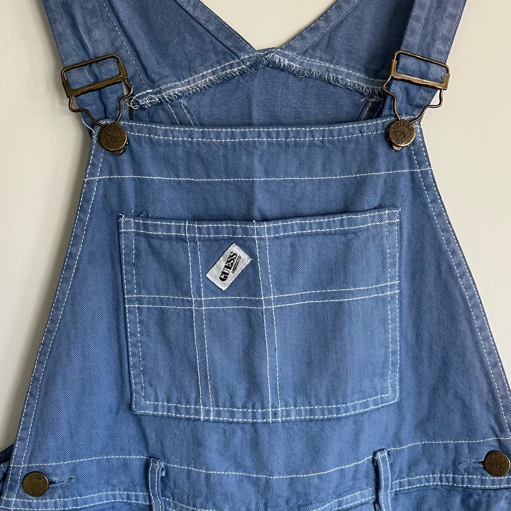 Vintage 1980’s Guess Overall Mini Dress Size 3 - Picture 2 of 13
